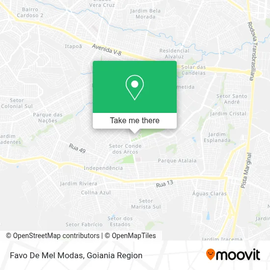 Favo De Mel Modas map