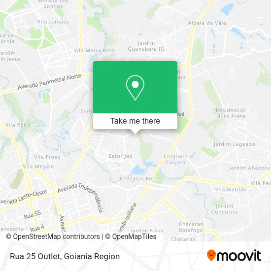 Rua 25 Outlet map