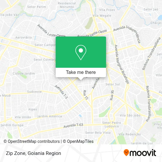 Zip Zone map