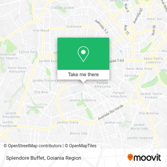 Splendore Buffet map