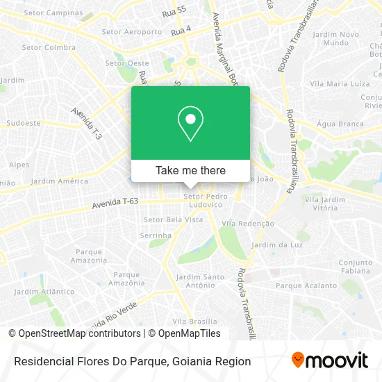 Residencial Flores Do Parque map