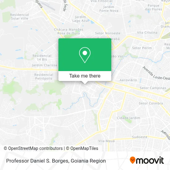 Professor Daniel S. Borges map