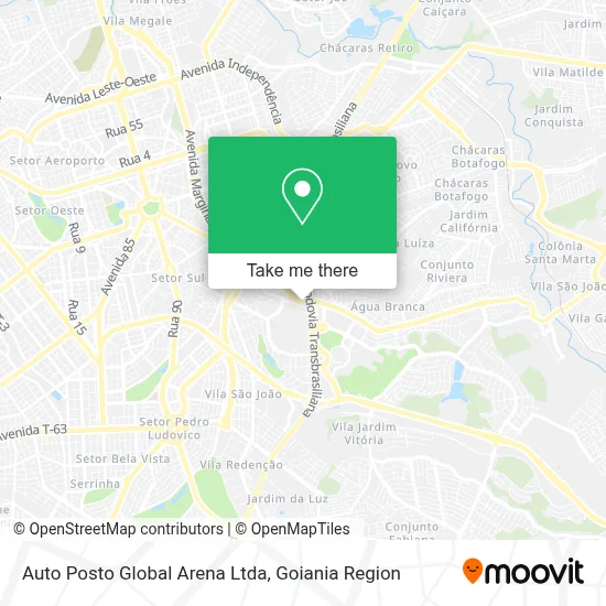 Auto Posto Global Arena Ltda map