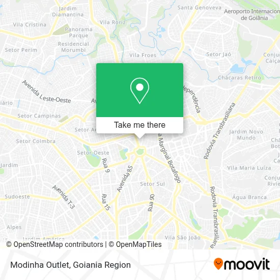 Modinha Outlet map