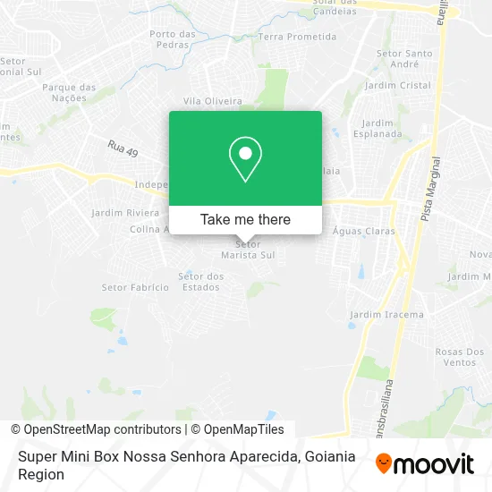 Super Mini Box Nossa Senhora Aparecida map