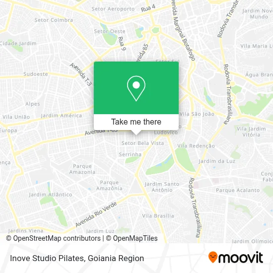 Inove Studio Pilates map