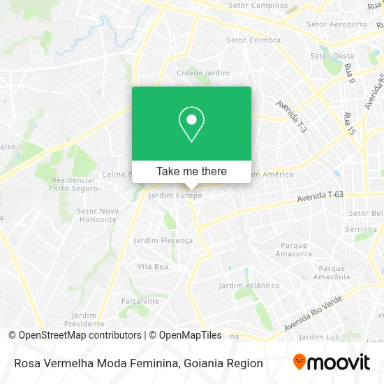Rosa Vermelha Moda Feminina map
