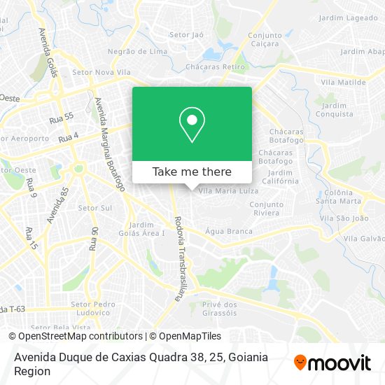 Mapa Avenida Duque de Caxias Quadra 38, 25