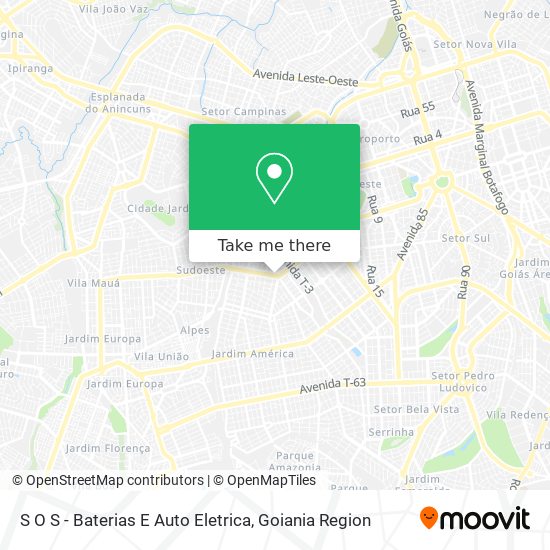 S O S - Baterias E Auto Eletrica map