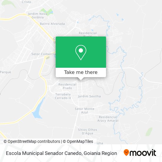 Mapa Escola Municipal Senador Canedo