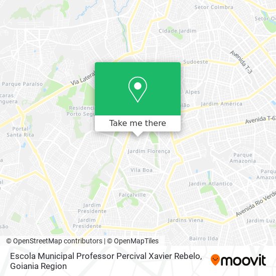 Mapa Escola Municipal Professor Percival Xavier Rebelo