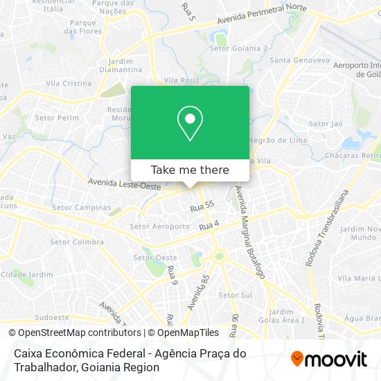 Mapa Caixa Econômica Federal - Agência Praça do Trabalhador