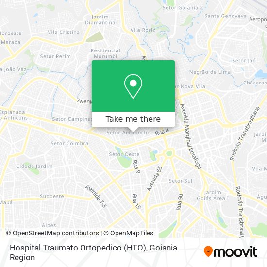 Hospital Traumato Ortopedico (HTO) map