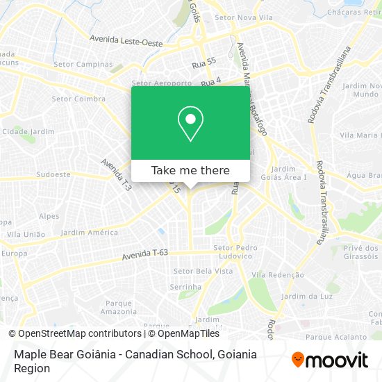 Maple Bear Goiânia - Canadian School map