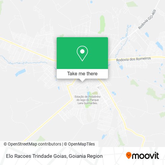 Elo Racoes Trindade Goias map