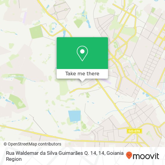 Mapa Rua Waldemar da Silva Guimarães Q. 14, 14, Chácaras São Joaquim Goiânia-GO