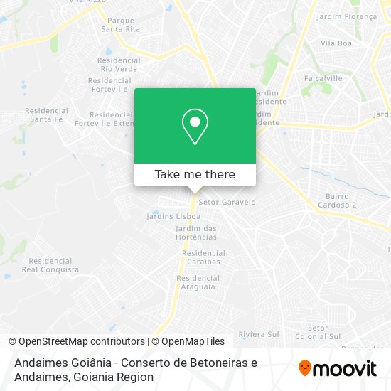 Mapa Andaimes Goiânia - Conserto de Betoneiras e Andaimes