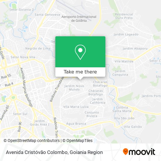 Mapa Avenida Cristóvão Colombo