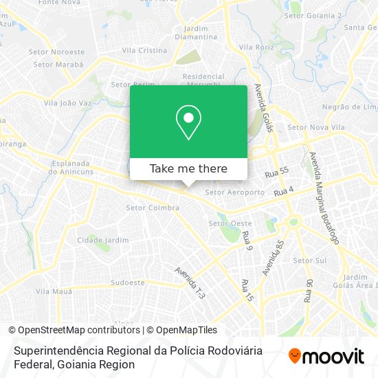 Mapa Superintendência Regional da Polícia Rodoviária Federal