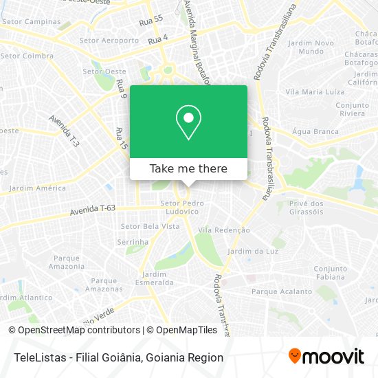 TeleListas - Filial Goiânia map