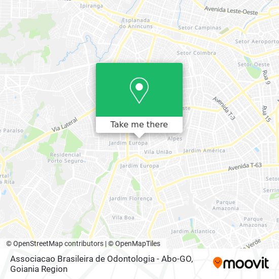 Mapa Associacao Brasileira de Odontologia - Abo-GO