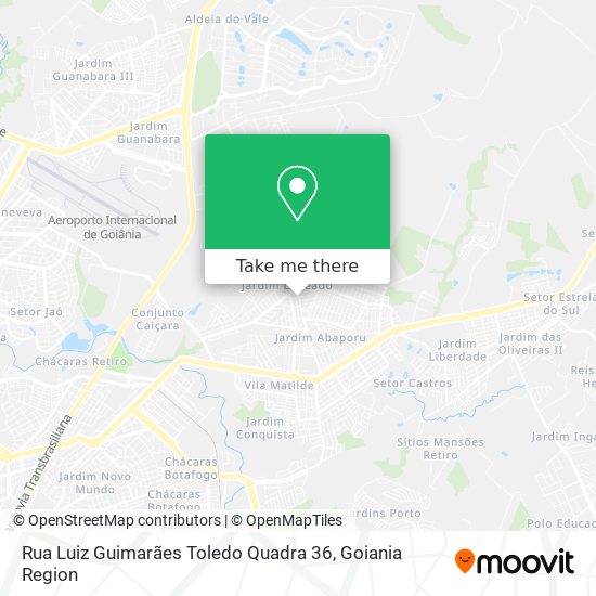 Mapa Rua Luiz Guimarães Toledo Quadra 36