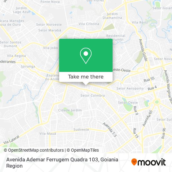Mapa Avenida Ademar Ferrugem Quadra 103