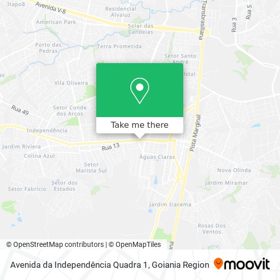 Avenida da Independência Quadra 1 map
