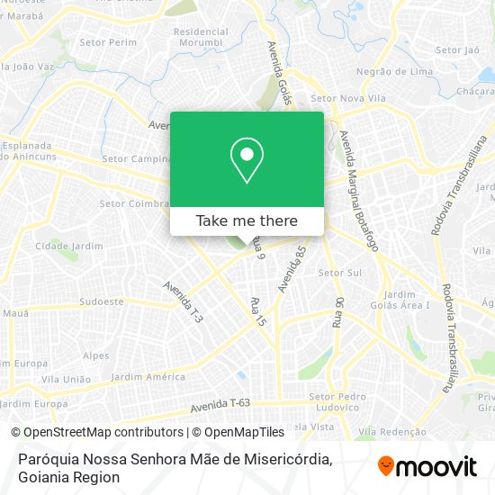 Mapa Paróquia Nossa Senhora Mãe de Misericórdia