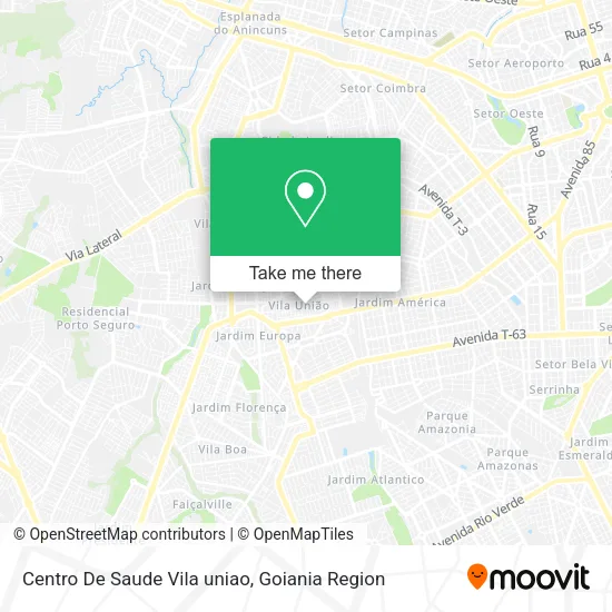 Centro De Saude Vila uniao map