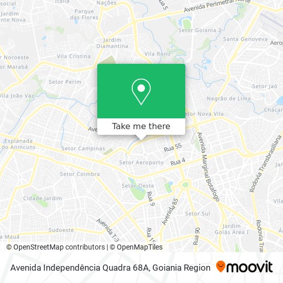 Avenida Independência Quadra 68A map