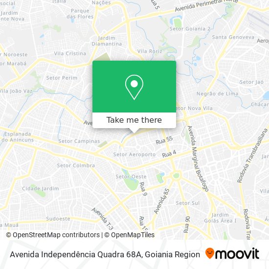 Mapa Avenida Independência Quadra 68A