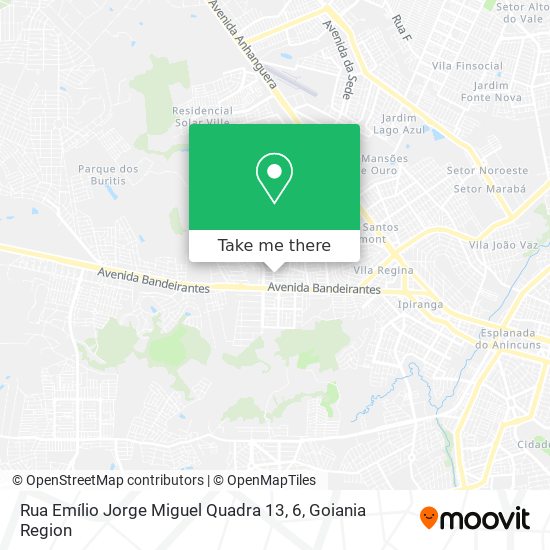 Mapa Rua Emílio Jorge Miguel Quadra 13, 6