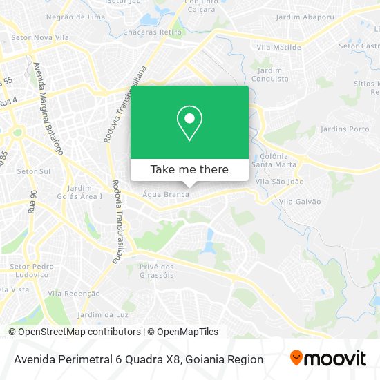 Avenida Perimetral 6 Quadra X8 map