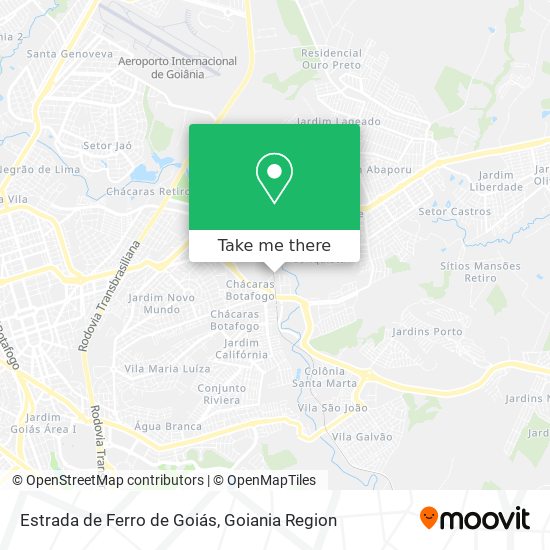 Estrada de Ferro de Goiás map