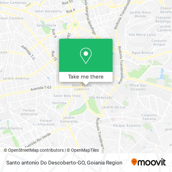 Santo antonio Do Descoberto-GO map