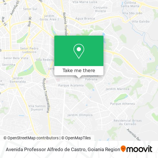 Mapa Avenida Professor Alfredo de Castro
