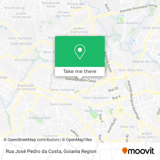 Mapa Rua José Pedro da Costa