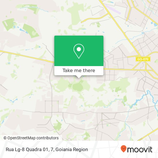 Mapa Rua Lg-8 Quadra 01, 7, Jardim Petrópolis Goiânia-GO