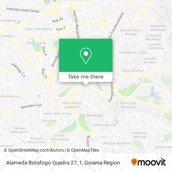 Mapa Alameda Botafogo Quadra 27, 1