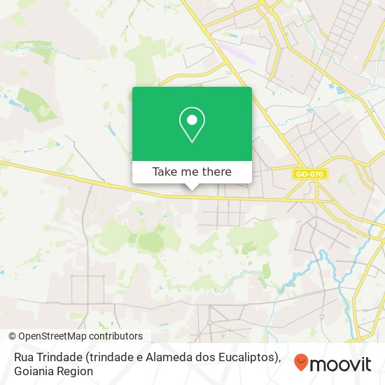 Mapa Rua Trindade (trindade e Alameda dos Eucaliptos), Vila Regina Goiânia-GO