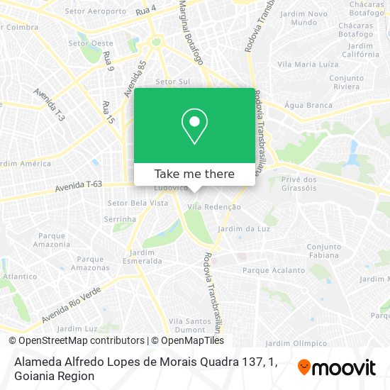 Alameda Alfredo Lopes de Morais Quadra 137, 1 map
