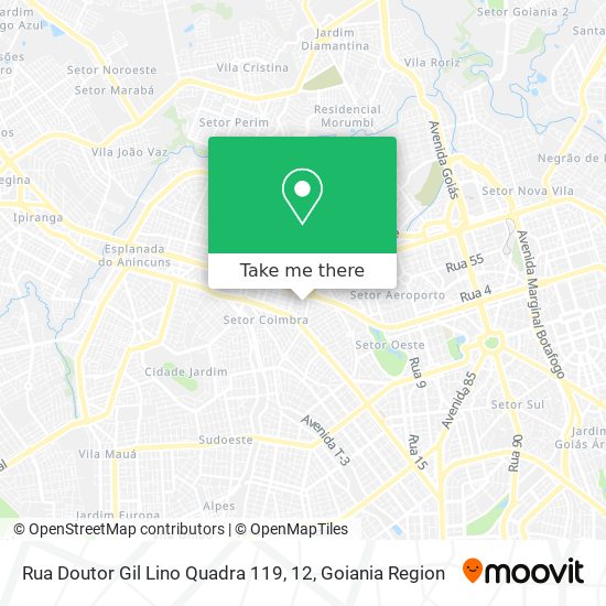 Mapa Rua Doutor Gil Lino Quadra 119, 12