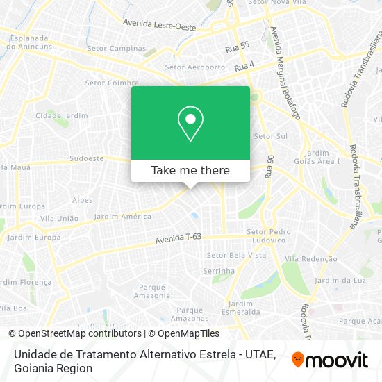 Mapa Unidade de Tratamento Alternativo Estrela - UTAE