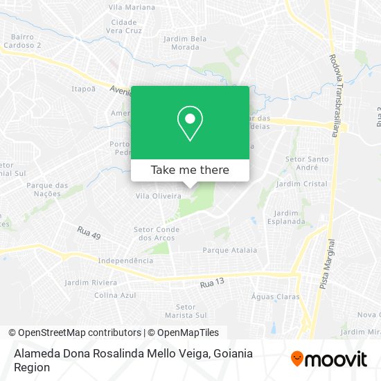 Mapa Alameda Dona Rosalinda Mello Veiga