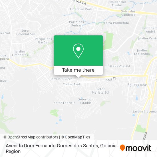 Mapa Avenida Dom Fernando Gomes dos Santos