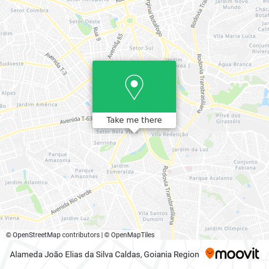 Mapa Alameda João Elias da Silva Caldas