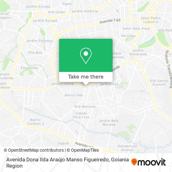 Mapa Avenida Dona Ilda Araújo Manso Figueiredo