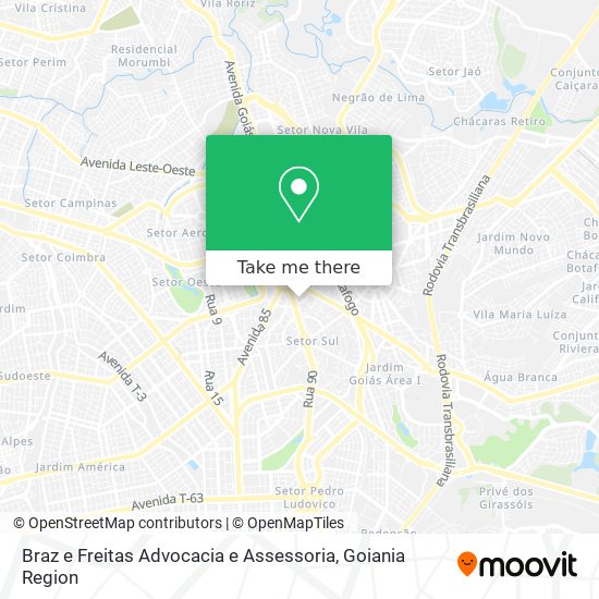 Mapa Braz e Freitas Advocacia e Assessoria