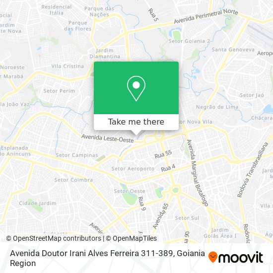 Mapa Avenida Doutor Irani Alves Ferreira 311-389